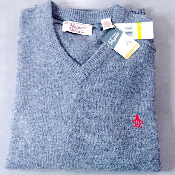 NWT ORIGINAL PENGUIN V-NECK SWEATER - Picture 1 of 8